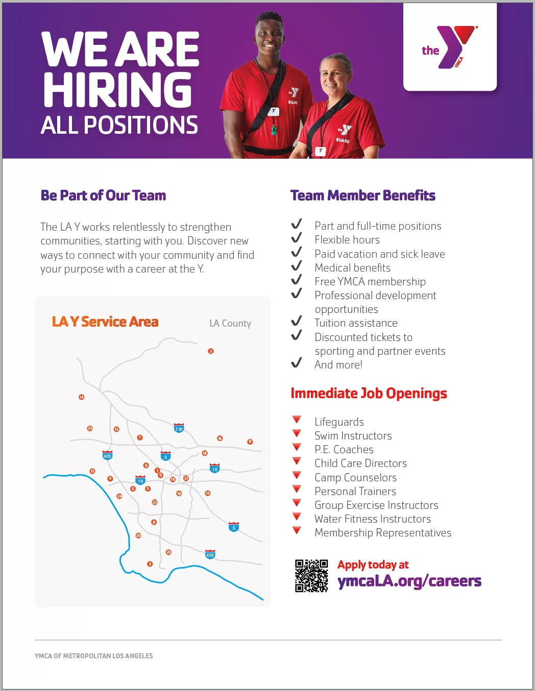 YMCALA Hiring Flyer Thumbnail