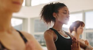 women doing yoga